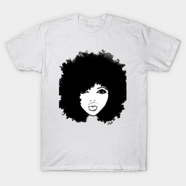 Natural Hair Curly Hair Autumn Black Afro Tshirt/Tees T-Shirt by EllenDaisyShop